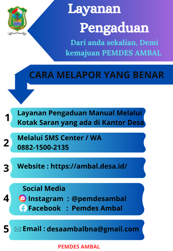 Alur Layanan Aduan Bagi Masyarakat Desa Ambal