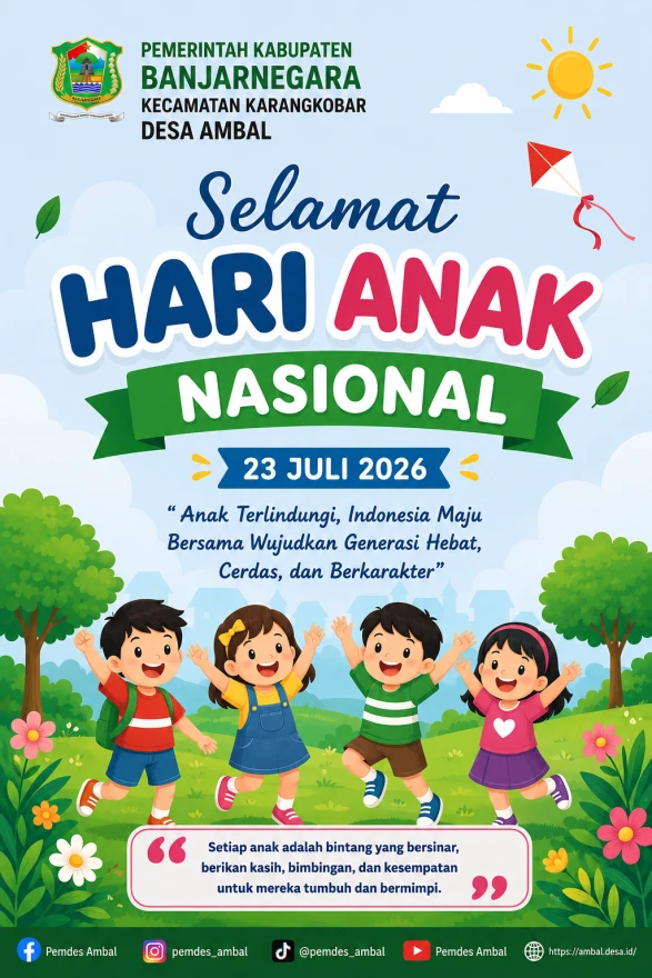 Selamat Hari Anak Nasional 2026 - Anak Hebat, Indonesia Kuat