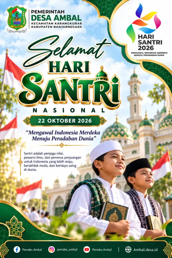 Pemdes Ambal Mengucapkan Selamat Hari Santri Nasional 2026