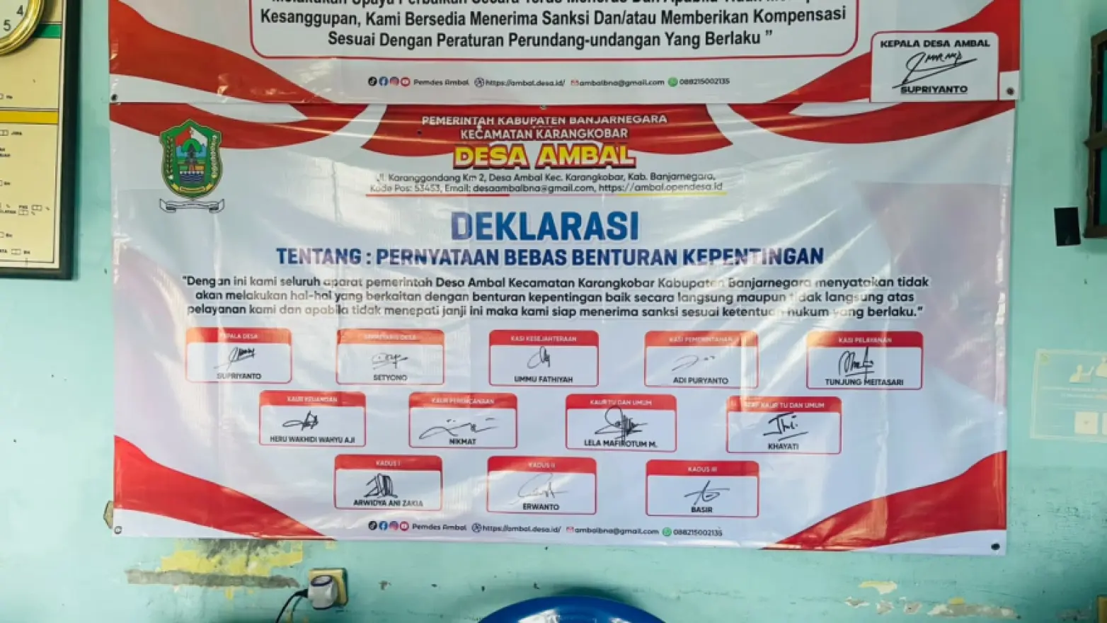 DEKLARASI PERNYATAAN BEBAS BENTURAN KEPENTINGAN